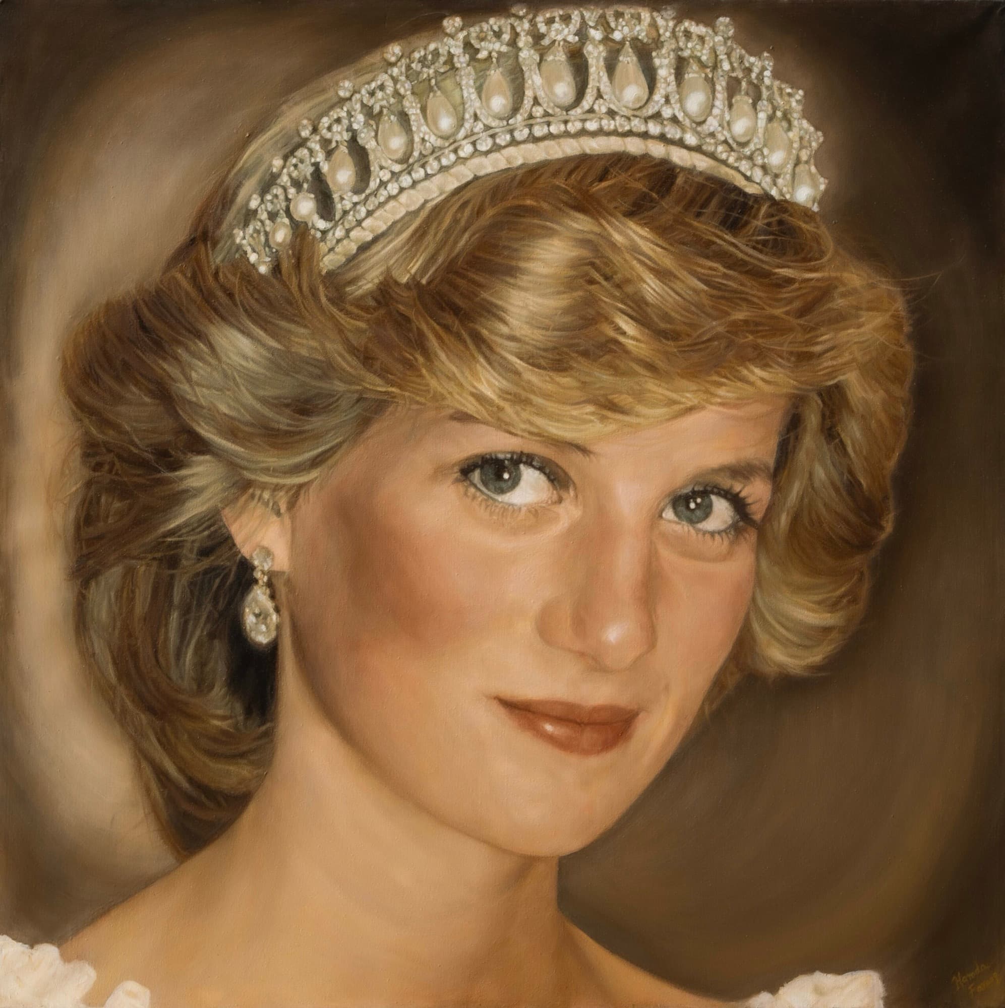 Princess Diana portrait by Hamda Farooq