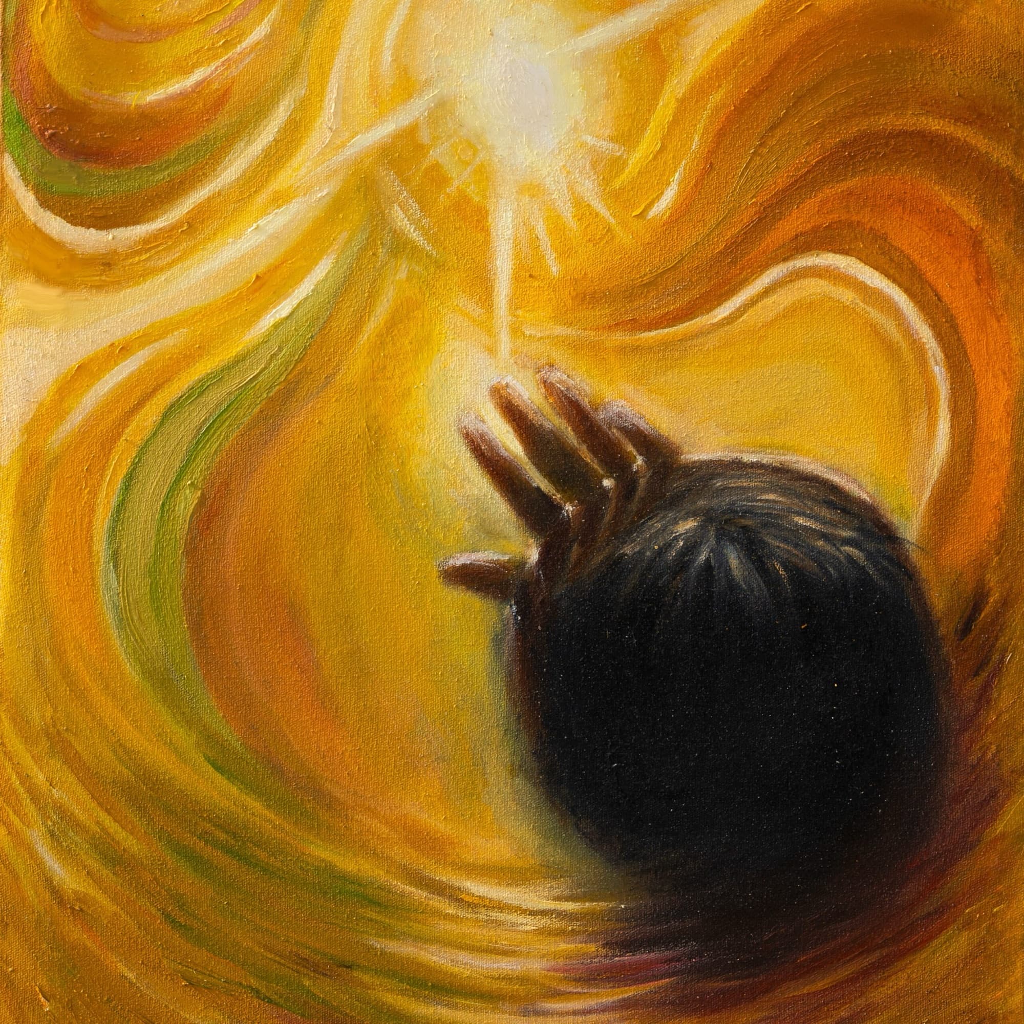 Reach — original oil painting by Hamda Farooq