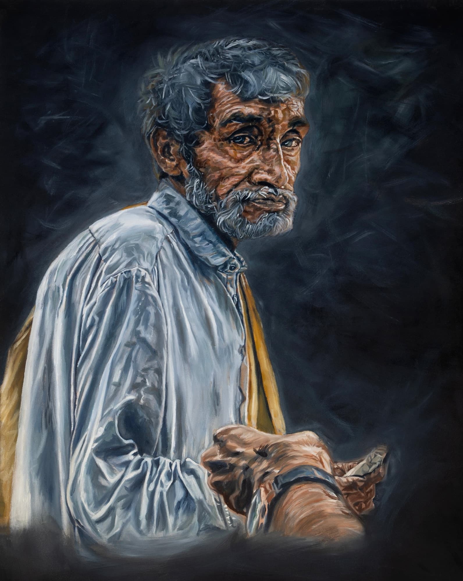 Untold — original oil painting by Hamda Farooq